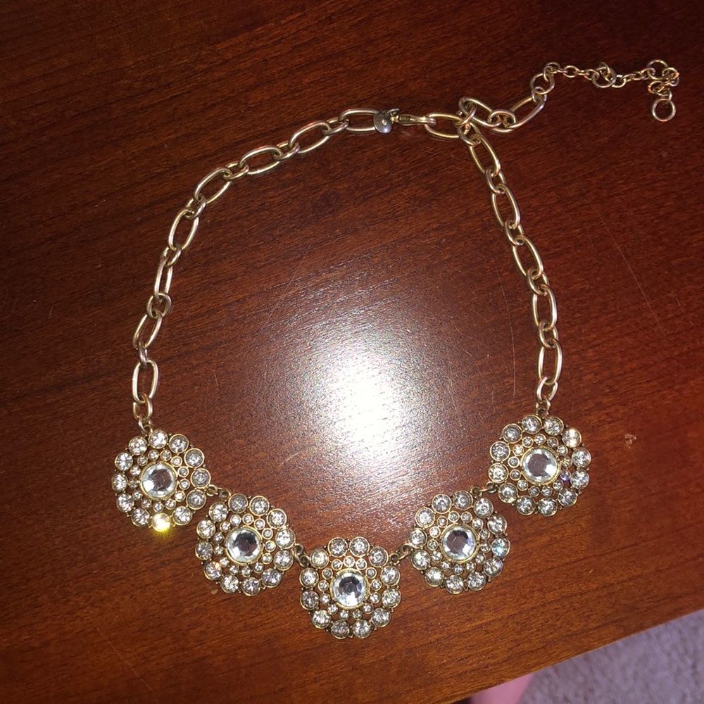 J. Crew Silver and gold statement necklace